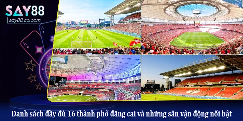 World Cup 2026 Tổ Chức Ở Đâu? Cập Nhật Địa Điểm Đăng Cai Chính Thức Danh sách đầy đủ 16 thành phố đăng cai và những sân vận động nổi bật