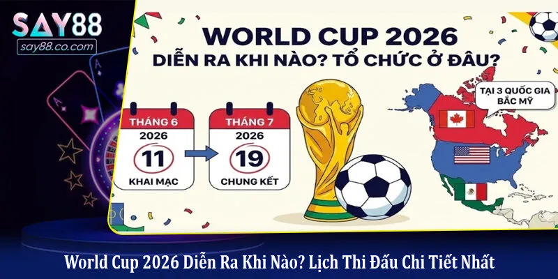 World Cup 2026 diễn ra khi nào